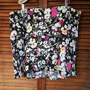 Torrid Three Tiered Multicolored Floral Skirt 3